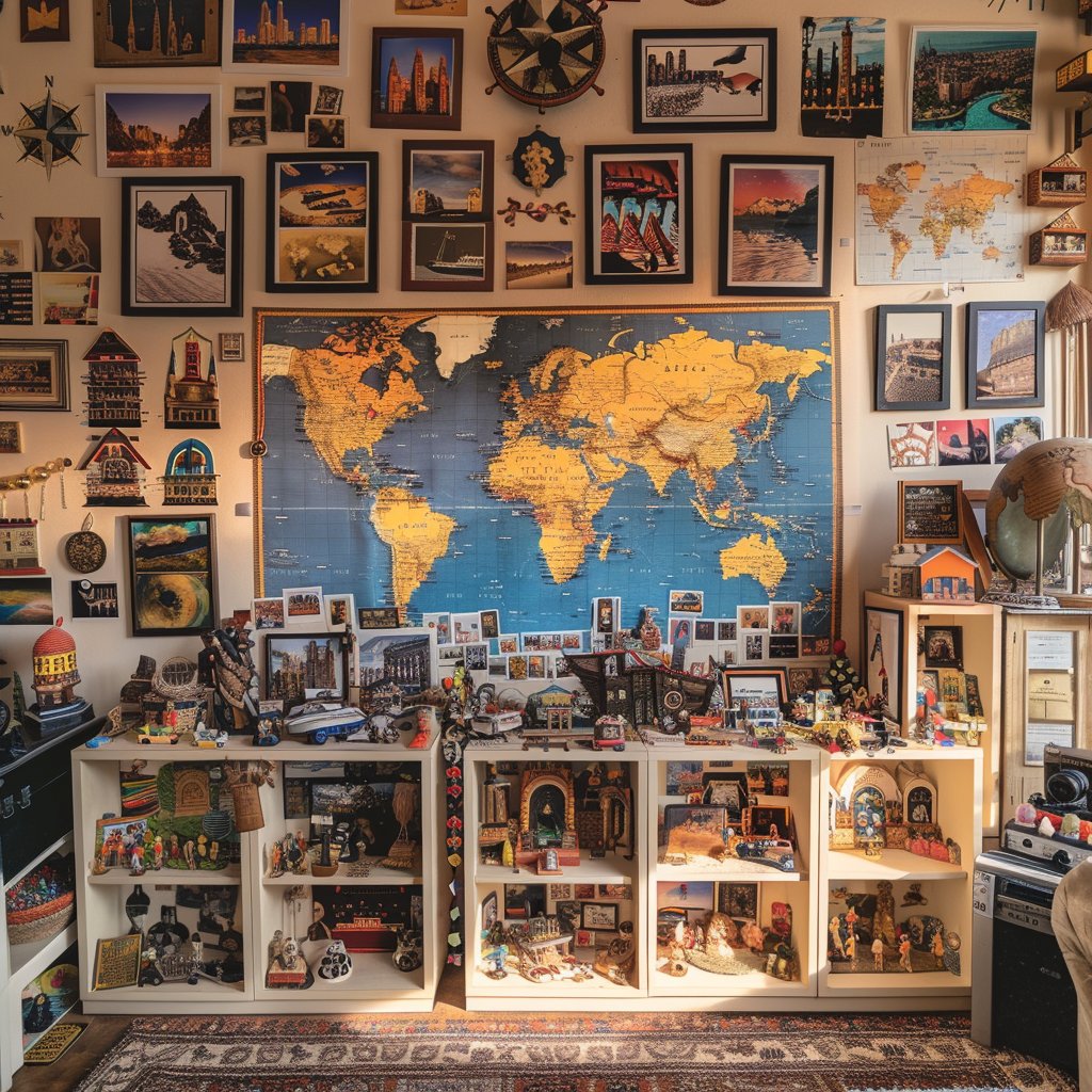 Mit Souvenirs dekorieren